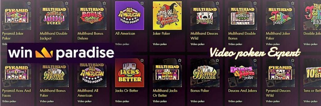 WinParadise Casino video poker