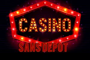 Casino sans depot rouge sur fond noir
