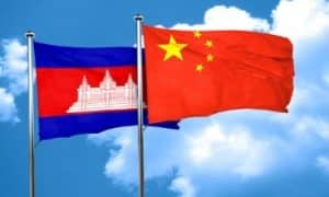 drapeaux Cambodge Chine