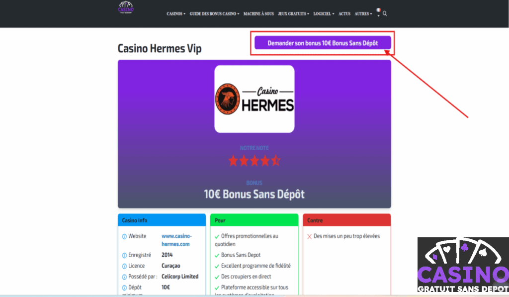Hermes VIP Etape 1 S'inscrire cgsd---
