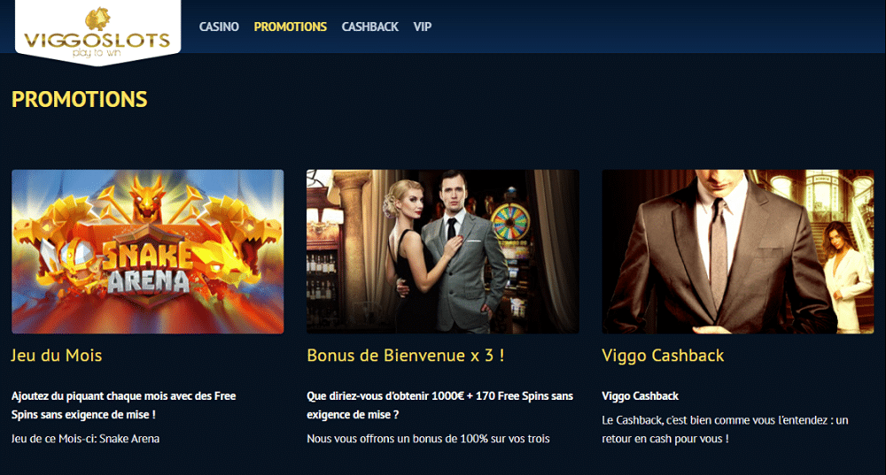 Promotions récurrentes sur ViggoSlots casino