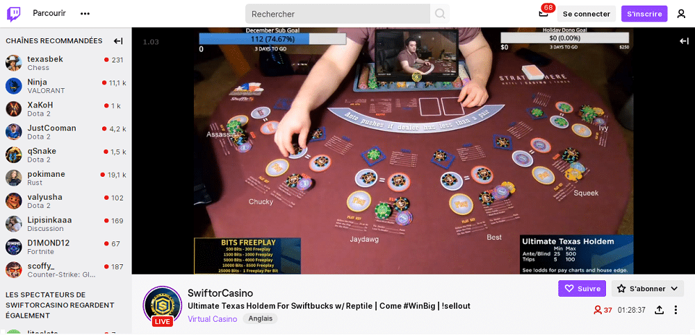 Twitch et le casino streaming