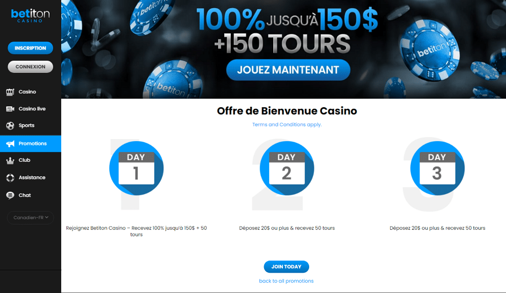 offres de bienvenue casino betiton