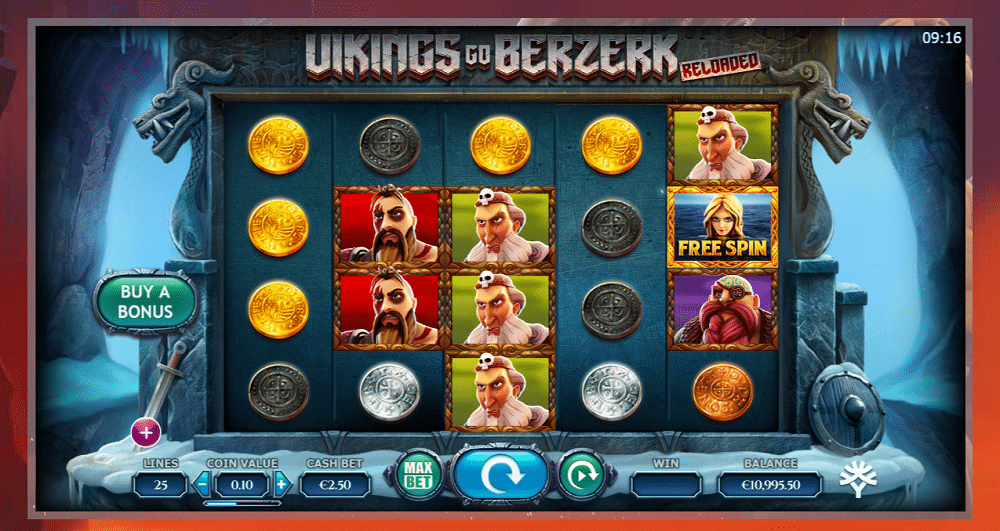 25 lignes de paiement Vikings Go Berzerk Reloaded