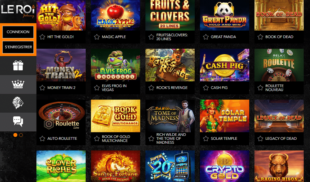 bibliotheque de jeux le roi johnny casino