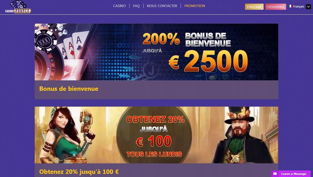 Casino Purple bonus et promos