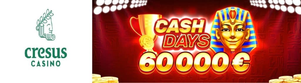 Cresus Casino promotion October Cashdays