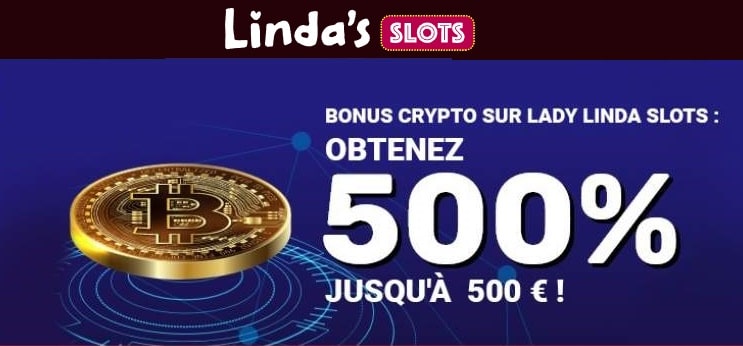 crypto bonus de 500% sur Lady Linda Slots Casino