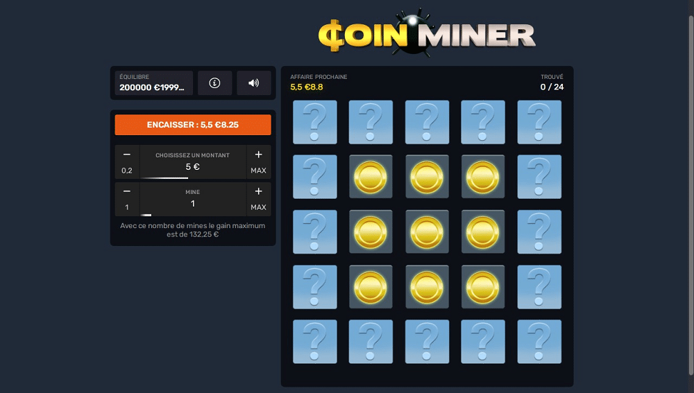Coin Miner jeu équitable