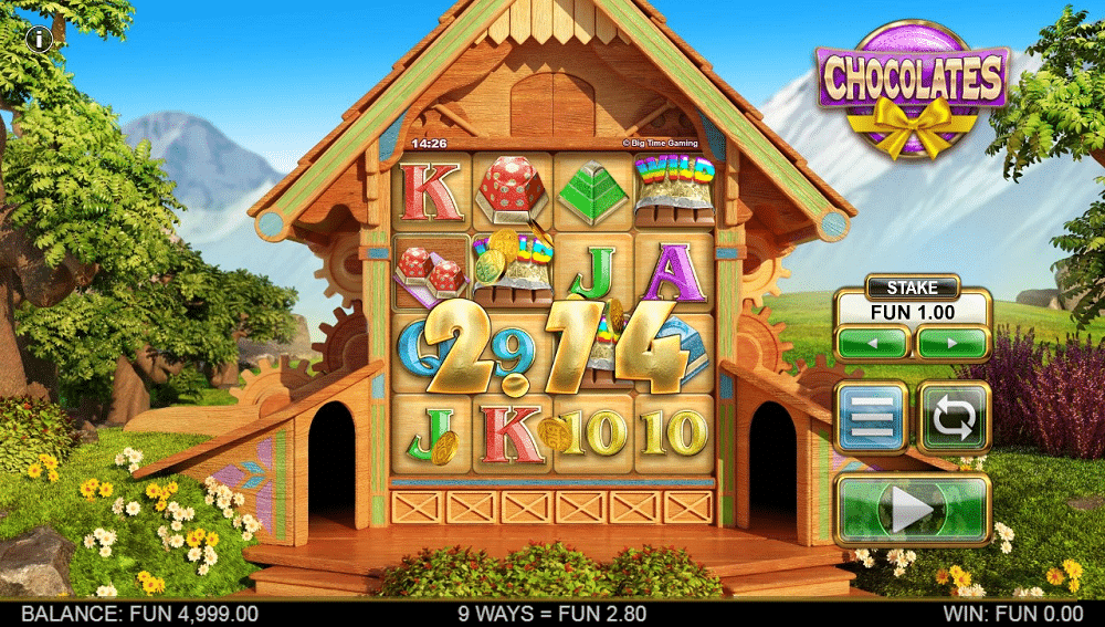 caracteristiques chocolates slot BTG