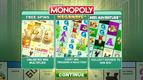 combinaisons gagnantes Monopoly Megaways