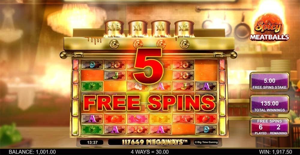 Spicy Meatballs Megaways free spins