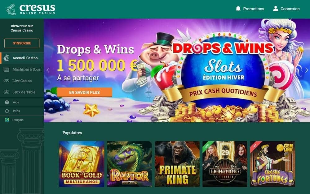 Cresus Casino Bonus sans depot