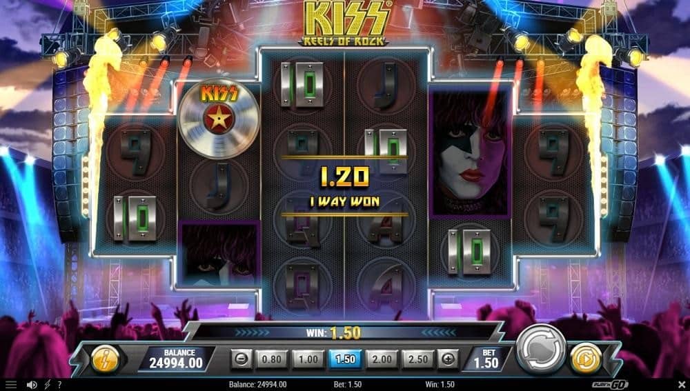 KISS Reels of Rock Play 'n Go fonctionnalites