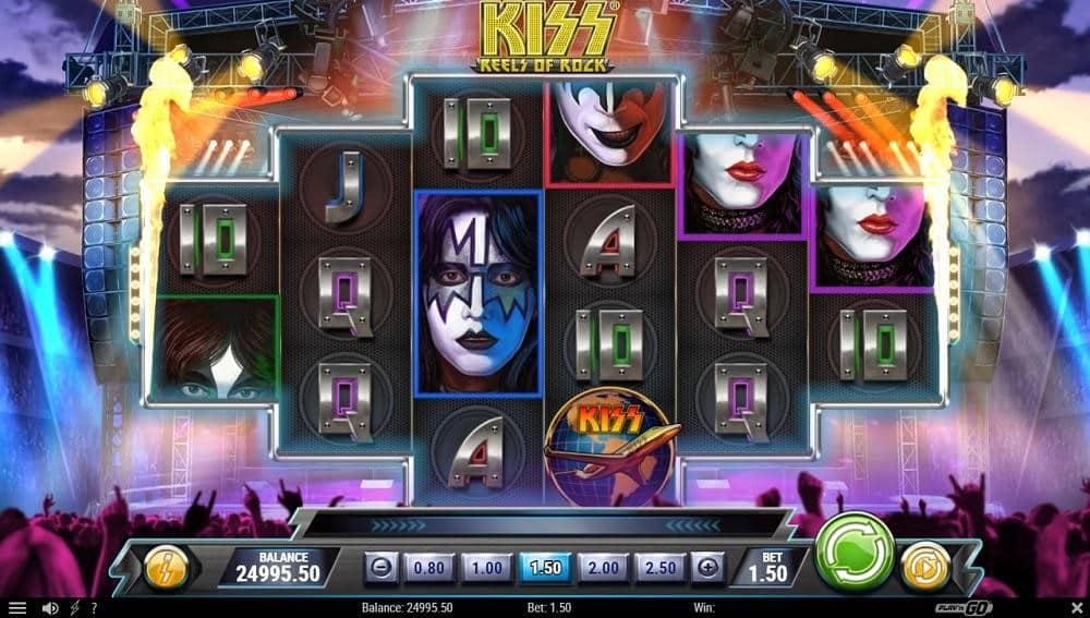 KISS Reels of Rock Play 'n Go symboles