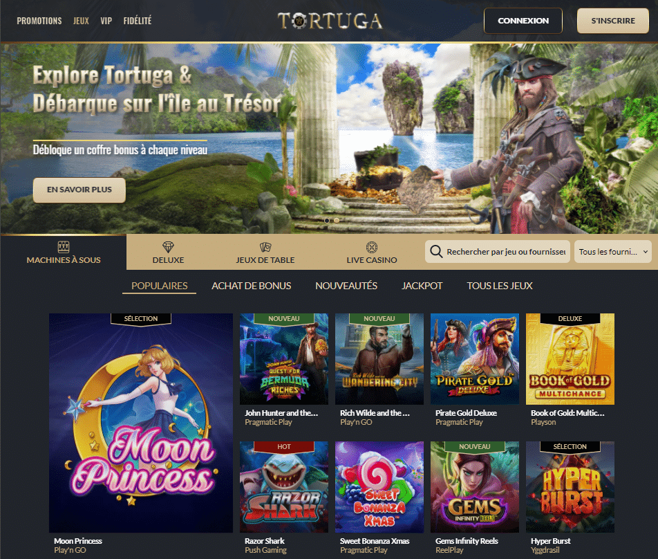 meilleures offres Tortuga Casino