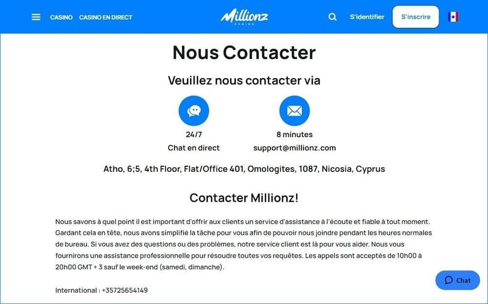 Millionz Casino assistance