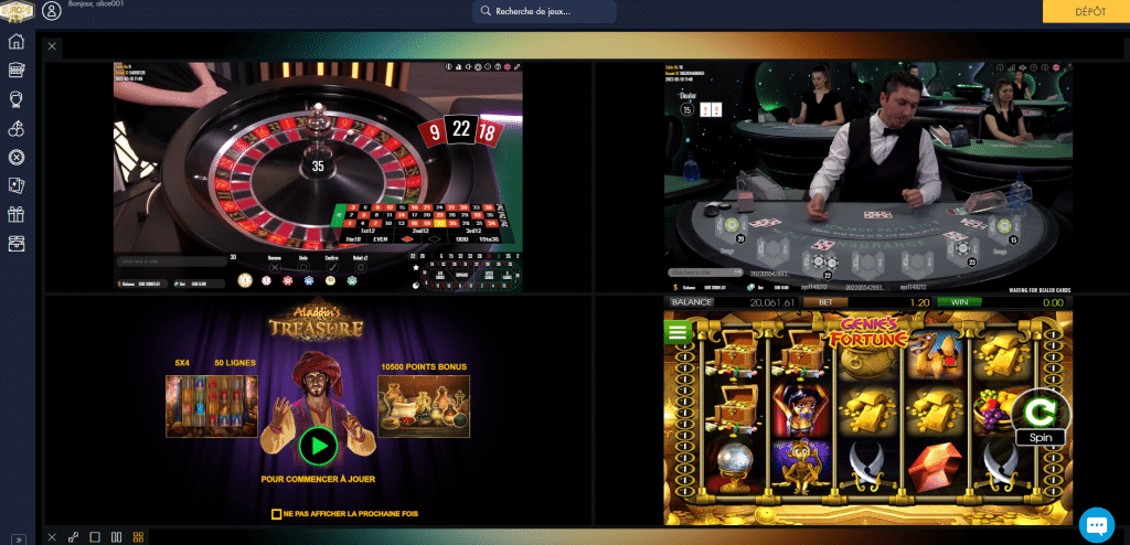 Europe777 Casino multitable