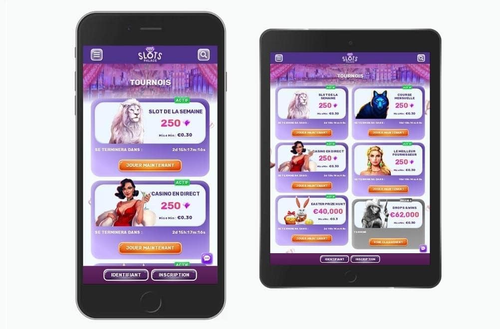 Slots Palace Casino sur mobile