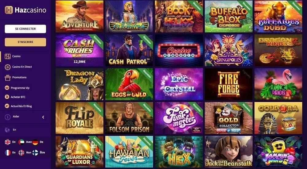 Logiciels jeux haz casino