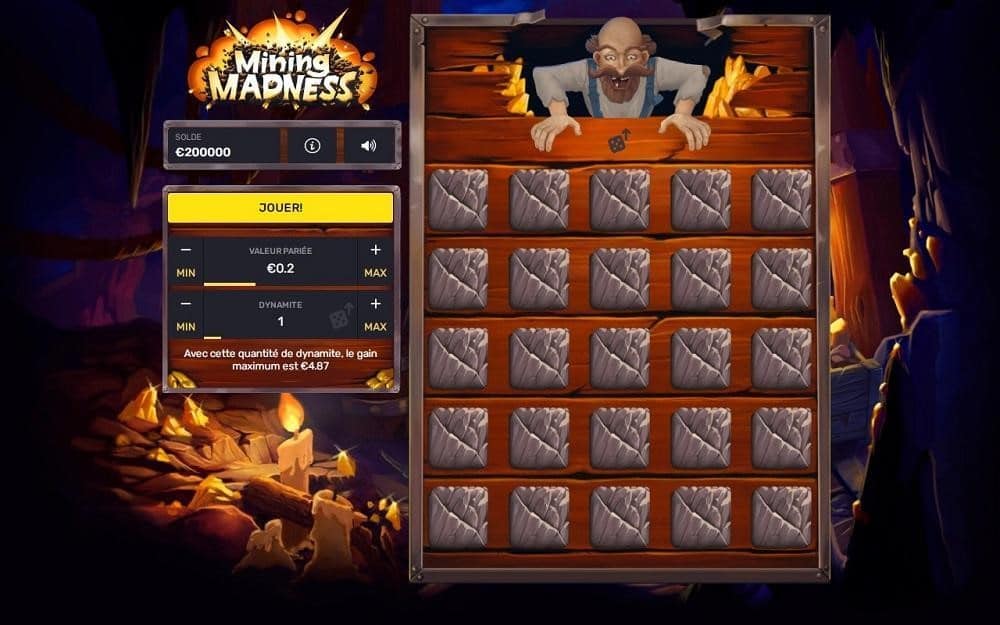 Mining Madness mini jeu theme