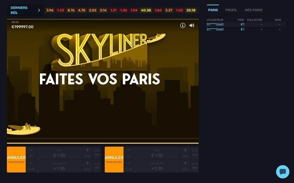 mini jeu Skyliner