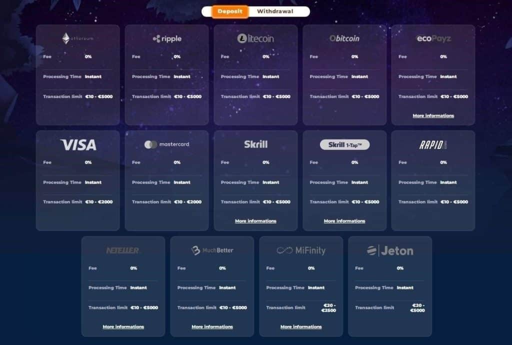 modes de paiement Wazamba