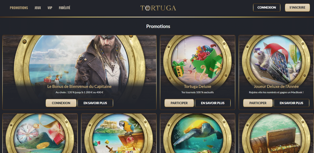 Tortuga Casino Bonus et promotions