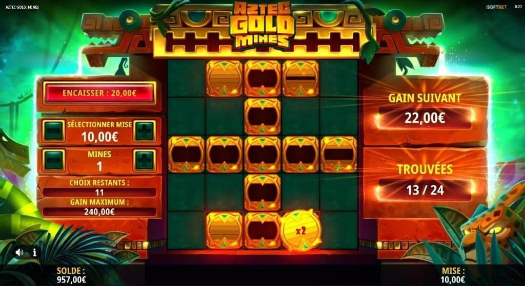 aztec gold mines Règles du jeu