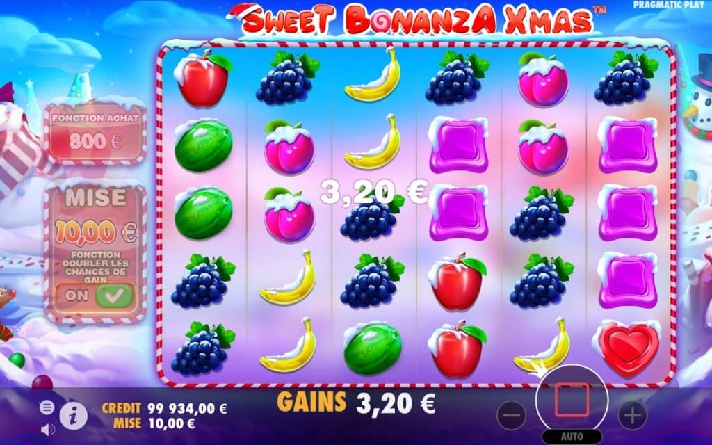 fonctionnalites machine à sous gratuite sans téléchargement Sweet Bonanza Xmas