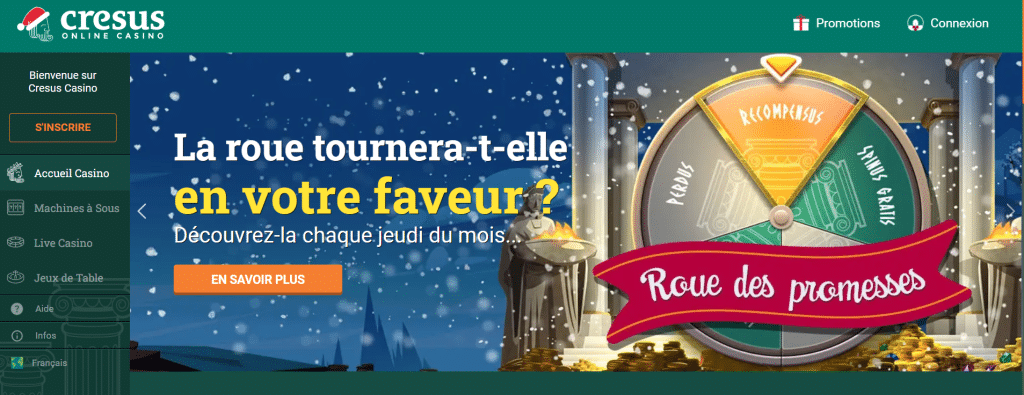 participer roue des promesses Cresus Casino