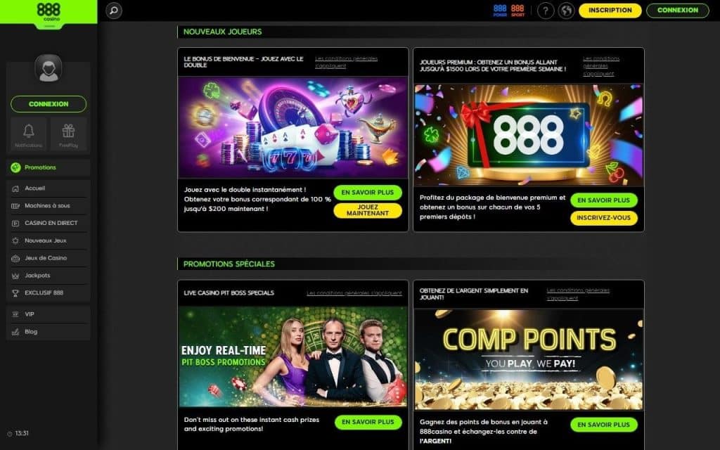 Bonus 888 Casino