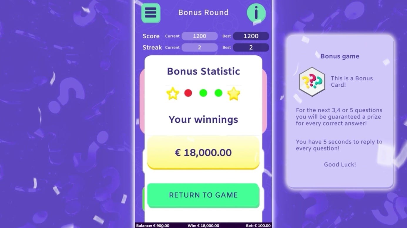 bonus Cash Quiz