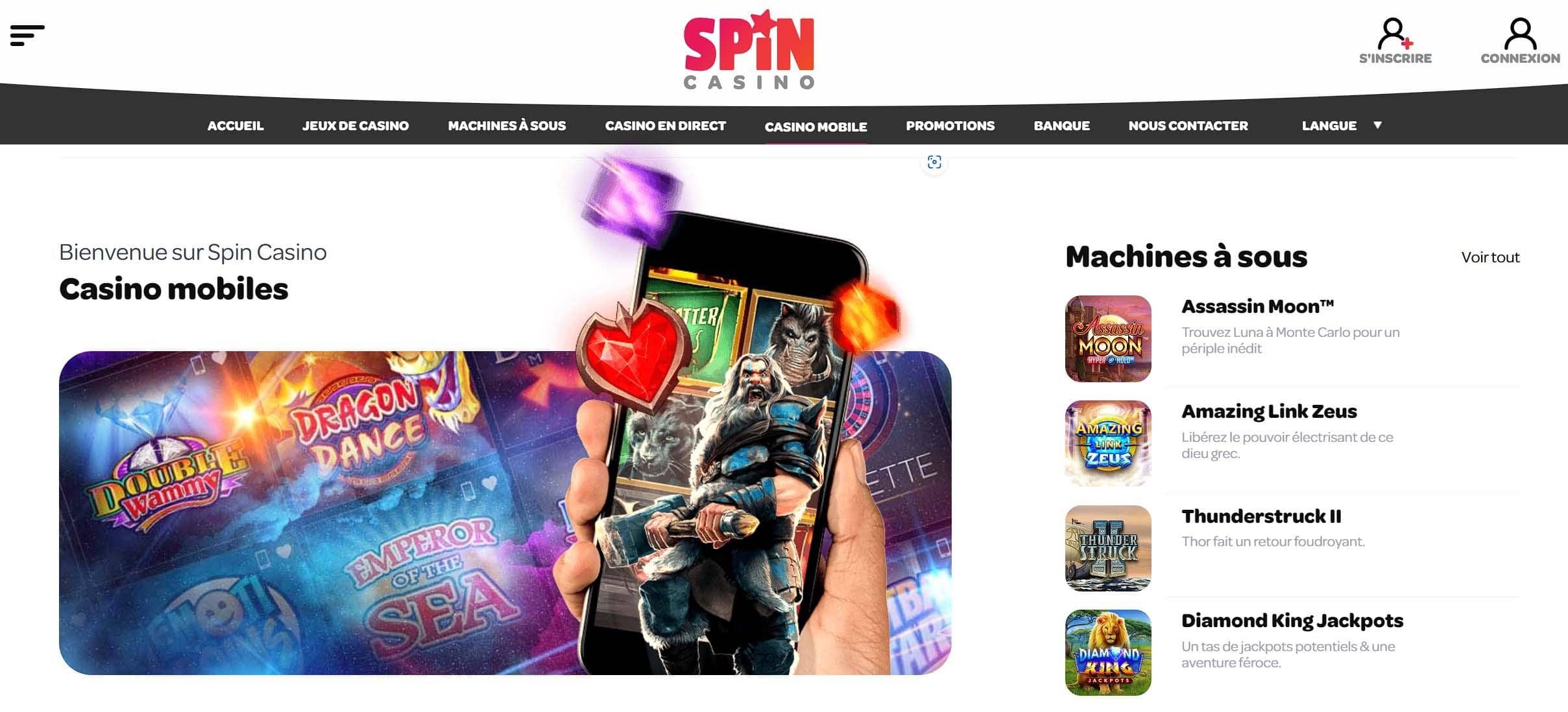 spin casino mobile