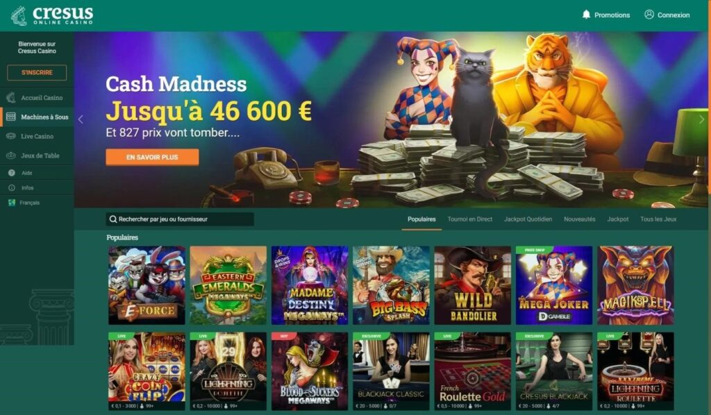 meilleures machines à sous gratuites Cresus Casino