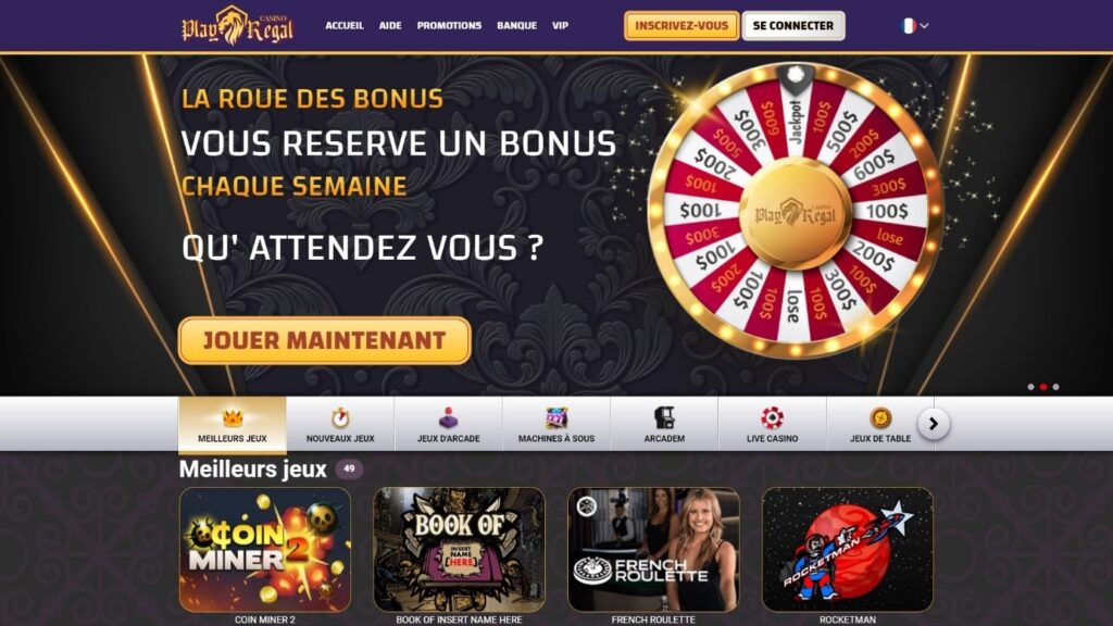 Play Regal casino accueil