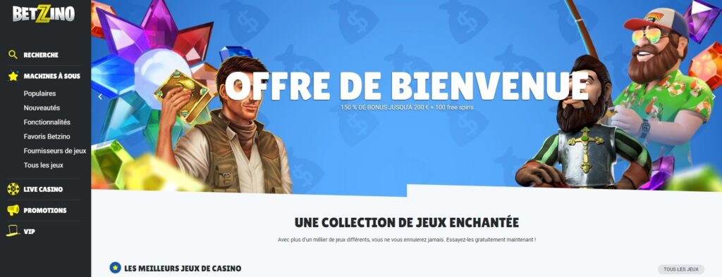 offre de bienvenue betzino