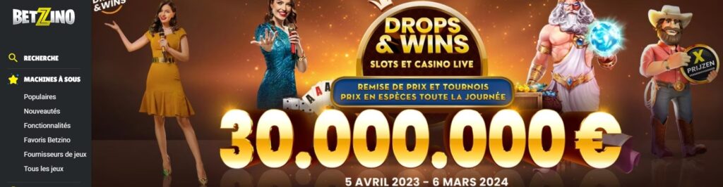 tournoi drops & wins betzino