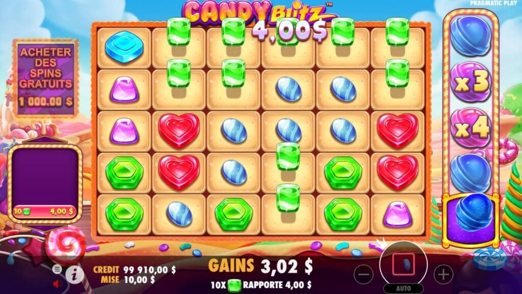 fonctionnalités Candy Blitz