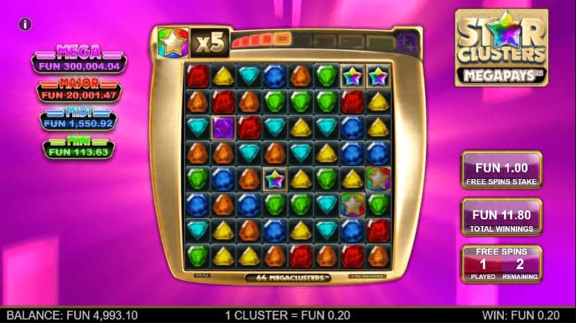 Jouer sur Star Clusters Megapays