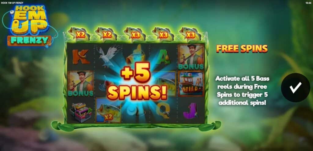 free spins Hook 'Em Up Frenzy