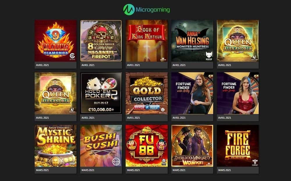 Machines À Sous Gratuites sans téléchargement de Microgaming