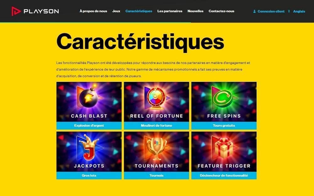 playson jeux caracteristiques