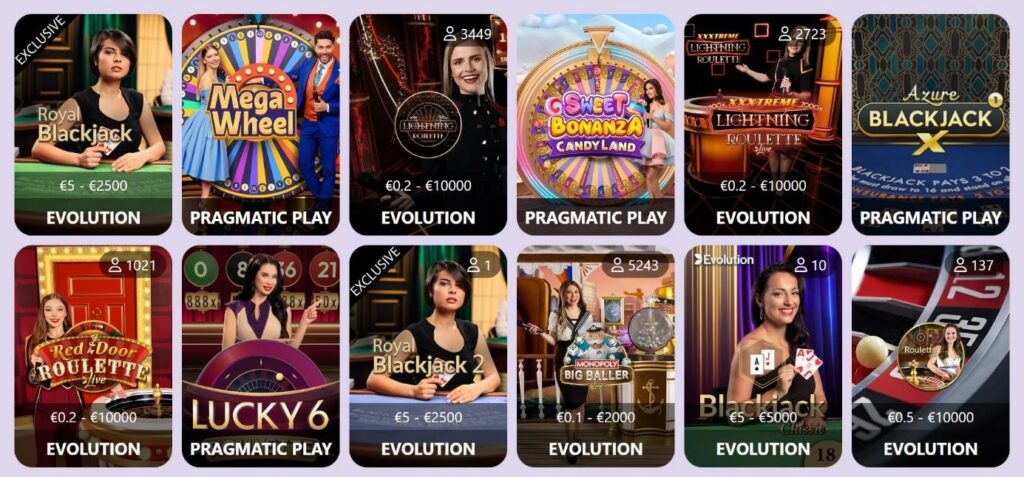 ra casino jeux live