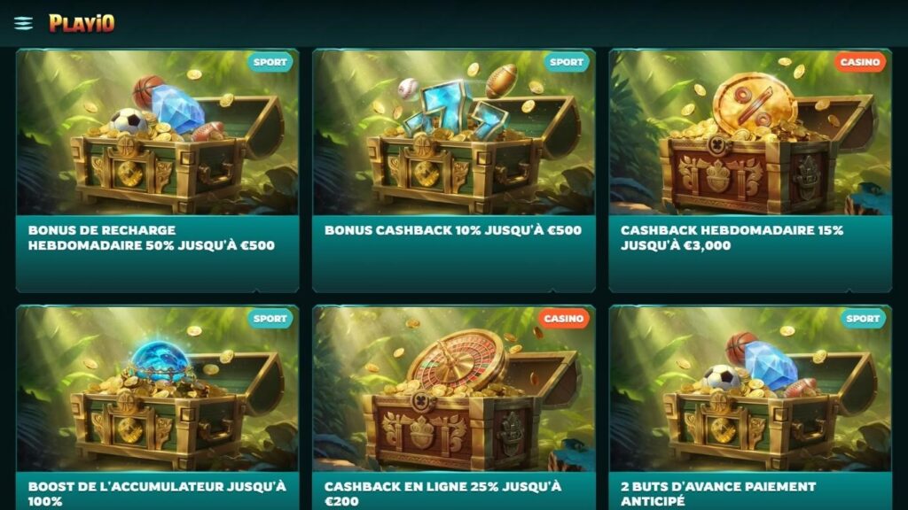 bonus sur playio casino