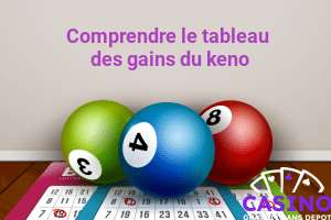 Comprendre le tableau des gains du keno