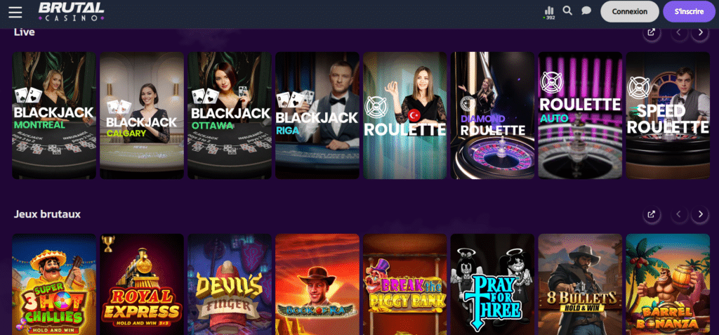 brutal casino jeux brutaux