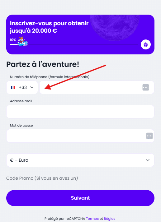 slott inscription etape 1