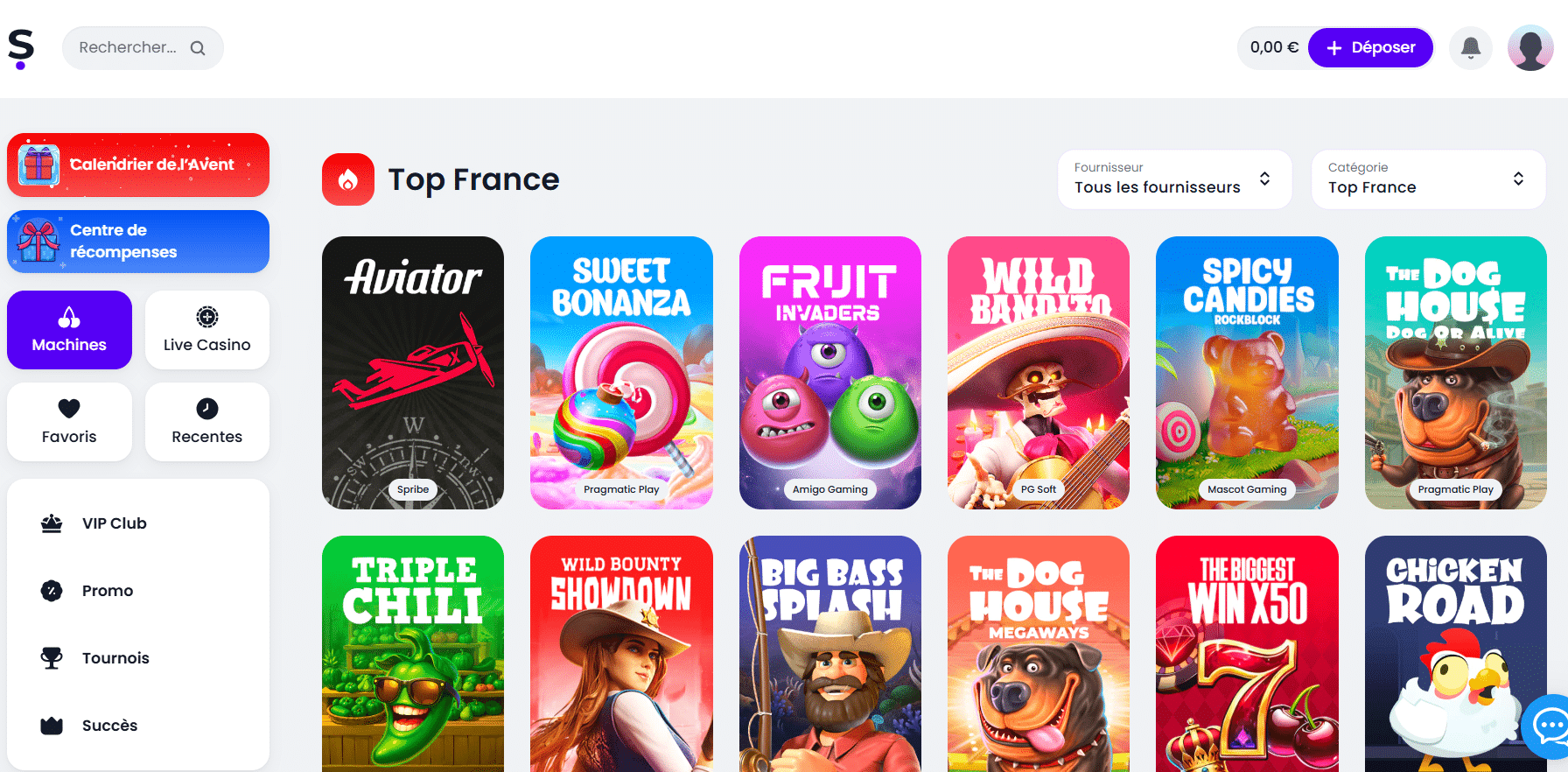 slott jeux top france