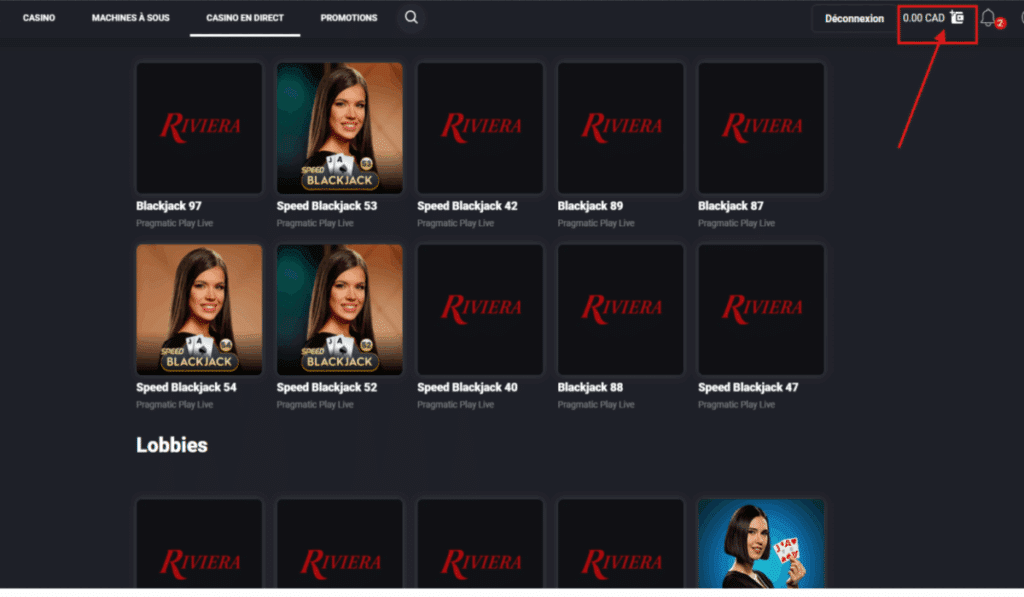 Etape 1 : faire un dépôt 